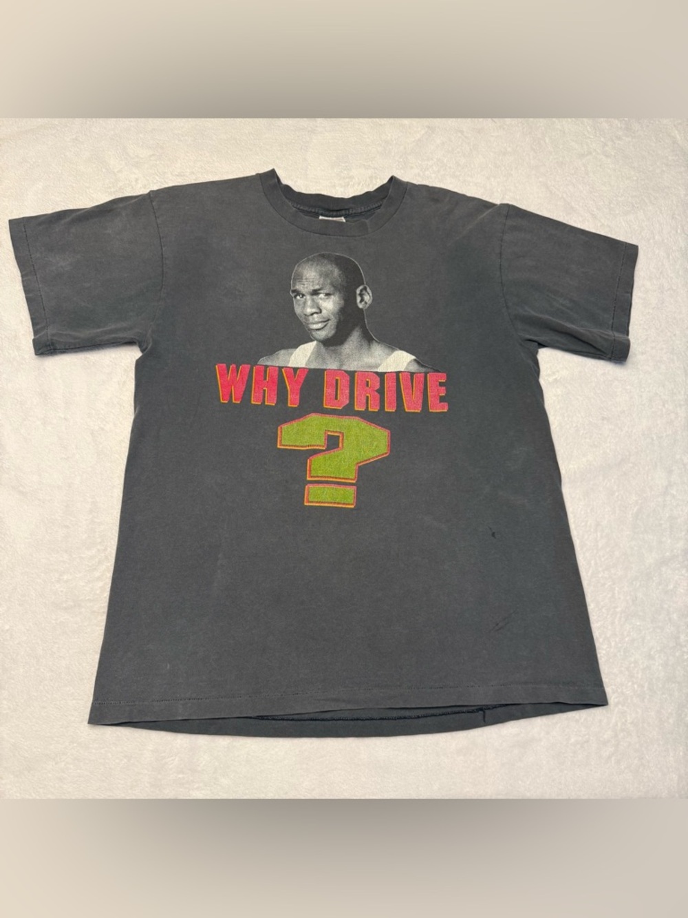 VTG Michael Jordan Nike Black S.S. T-Shirt "Why Drive, When You Can Fly?"